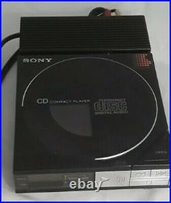 1985 Sony D-5A Compact CD Player with AC-D50 Power Adapter Dock Works
