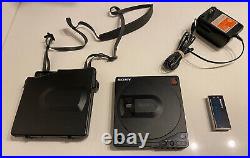 1988 SONY Discman D-15 CD Player Battery Charger Case. Turn On Doesn't Read Disc