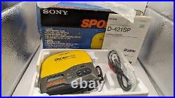 1996 Sony Sports Discman CD Player ESP YellowithGray VGC (D-421SP)