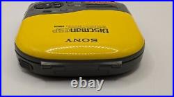 1996 Sony Sports Discman CD Player ESP YellowithGray VGC (D-421SP)