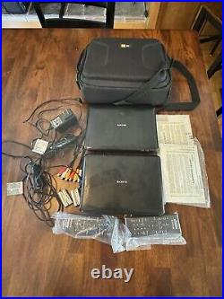 2 SONY DVP-FX980 Portable DVD Players 9 Screen TESTED