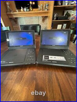 2 SONY DVP-FX980 Portable DVD Players 9 Screen TESTED