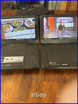 2 SONY DVP-FX980 Portable DVD Players 9 Screen TESTED