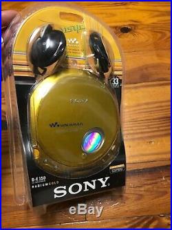 2002 SONY CD Walkman D-E350 Portable CD Player Radium Gold NEWithSEALED Rare