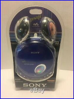 2002 SONY CD Walkman D-E350 Portable PSYC CD Player Sapphire Blue NEWithSEALED