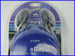 2003 SONY CD Walkman D-E350 Portable PSYC CD Player Sapphire Blue NEWithSEALED NOS