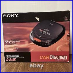 BRAND NEW! Sony Car Discman CD Compact Player D-840K NOS