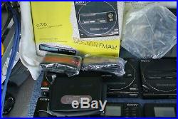 BROKEN Lot of 10 Sony Discman Vintage Portable CD Players D-35 D55 D-9 D-5 D-T10