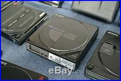 BROKEN Lot of 10 Sony Discman Vintage Portable CD Players D-35 D55 D-9 D-5 D-T10