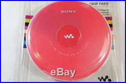 Brand NEW Sealed Sony CD Walkman with AM/FM Tuner Pink (D-FJ003) Rear in Market