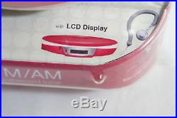 Brand NEW Sealed Sony CD Walkman with AM/FM Tuner Pink (D-FJ003) Rear in Market