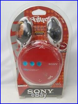 Brand New Sony Psyc CD Walkman DEJ360 Portable Compact Disc Player Pulse Red2003
