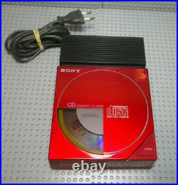 CD Compact Player SONY D-50 Rouge fonctionnel