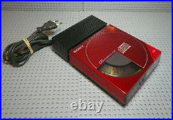 CD Compact Player Sony D-50 Red Working