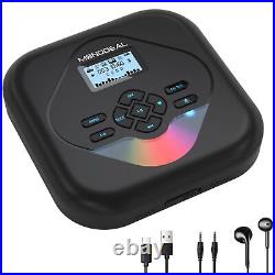 CD Player Portable, Bluetooth CD Player with Speakers, Rechargeable Walkman CD