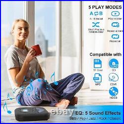 CD Player Portable, Bluetooth CD Player with Speakers, Rechargeable Walkman CD