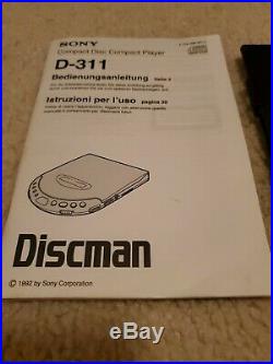 D-311 Sony Discman not Working properly