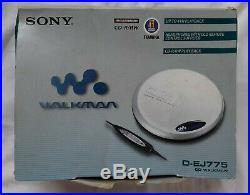 D-EJ775 Sony Walkman Discman CD Player Original Box Vintage Retro Tested Works