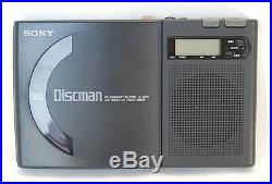 DISCMAN de SONY D-1000 MP3 CD PLAYER PORTÁTIL alarma vintage música