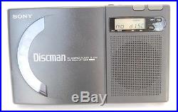 DISCMAN de SONY D-1000 MP3 CD PLAYER PORTÁTIL alarma vintage música