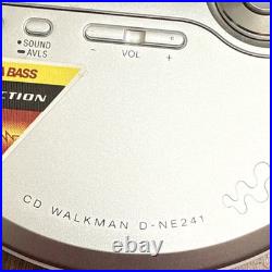EUC SONY CD Walkman Silver D-NE241