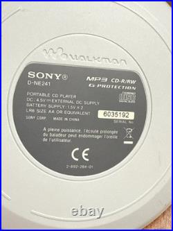 EUC SONY CD Walkman Silver D-NE241