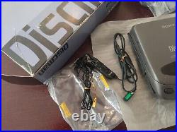 JDM Sony Discman D-202 Portable CD Player Open Box W Remote And All Accessories