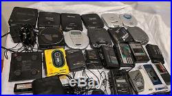 Lot Of 29 Vintage Assorted Sony Walkman Discman CD Cassette D-5 D-2 F-18 Toshiba