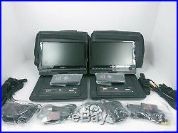 Lot of 2 Sony DVP-FX930 Portable DVD CD Player 9 Swivel Screen Black