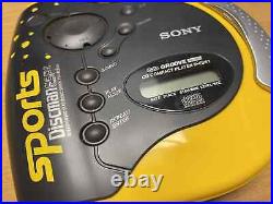 MINT Vintage Sony Sports DiscMan D-ES51 CD Player Japan Yellow WORLD SHIP