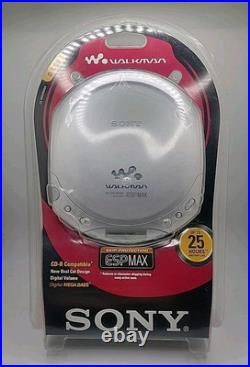 NEW! ©2001 SonyWalkman Portable CD Player D-E220 ESP SONY Max Silver RARE