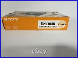 NEW IN BOX VINTAGE 1990s Sony DISCMAN Portable CD Player D-143RARE FIND