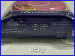 NEW SEALED Sony CD Walkman D-EJ011 Pink Portable CD Player