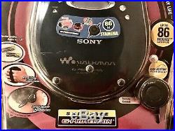 NEW Sealed SONY WALKMAN Personal CD Player D-EJ725 Skip-Free Blue RARE Vintage