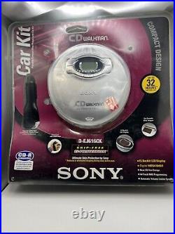 NEW Sealed Sony CD Walkman D-EJ616CK Compact Disc Player With Car Kit Factory 90s