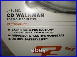 NEW Sony D-SJ301 S2 Sports Portable CD R/RW Player Walkman Water Resistant G Pro