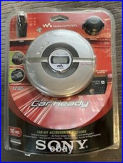 NEW Sony Discman Walkman Set CD Player D-EJ106CK Car Charger Cassette Adapter