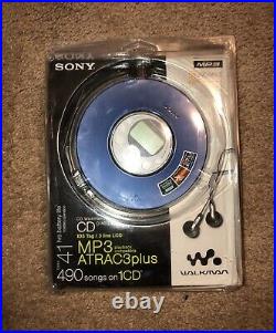 NEW Sony Walkman CD Player Portable MP3 Atrac3plus Blue D-NE319