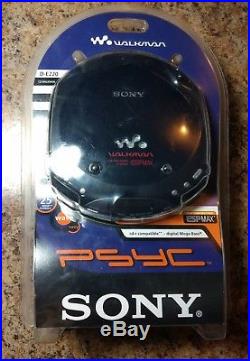 NEW Sony Wave Navy D-E220 Walkman PSYC ESP MAX CD-R Compatible CD Player