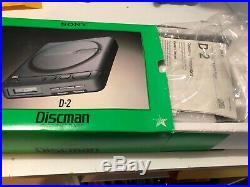 NEW Vintage Sony Discman D-2 CD-Player Compact Disc Walkman