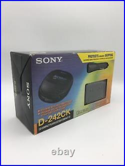 NIB Sony Discman Portable CD Player with Car Kit Black (D-242CK/HM)
