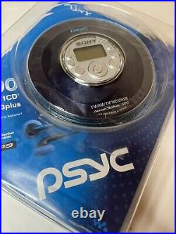 NIB Sony MP3/ATRAC3 Psyc CD Walkman AM/FM Tuner Blue (D-NF420/LM)
