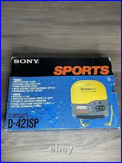 NOB Sony D-421SP Sports Discman ESP Digital Signal Processing CD Player Nice L1