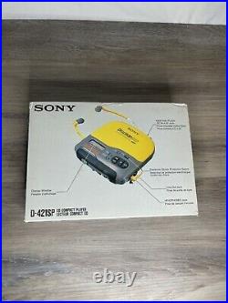 NOB Sony D-421SP Sports Discman ESP Digital Signal Processing CD Player Nice L1