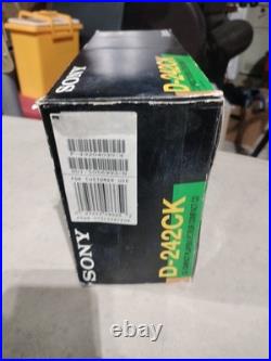 NOS-Sony D-242CK Discman Portable CD Player-tested-has Accessories And Papers