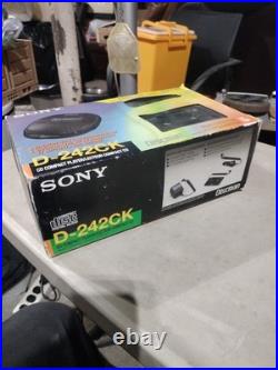 NOS-Sony D-242CK Discman Portable CD Player-tested-has Accessories And Papers