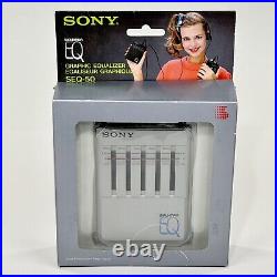 NOS Sony SEQ-50 Walkman Stereo Graphic Equalizer New in Box Box has tear