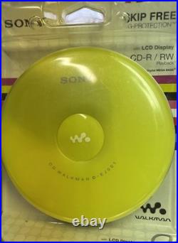 New 2005 Sony Electronics CD Walkman Portable Player D-ej001 Green Sealed