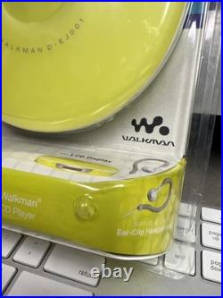 New 2005 Sony Electronics CD Walkman Portable Player D-ej001 Green Sealed