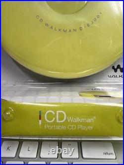 New 2005 Sony Electronics CD Walkman Portable Player D-ej001 Green Sealed